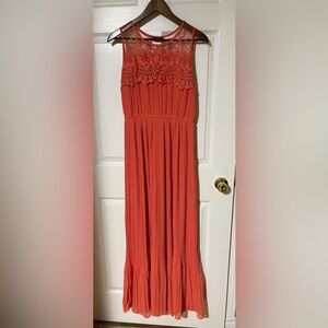 Splash Coral Maxi Dress